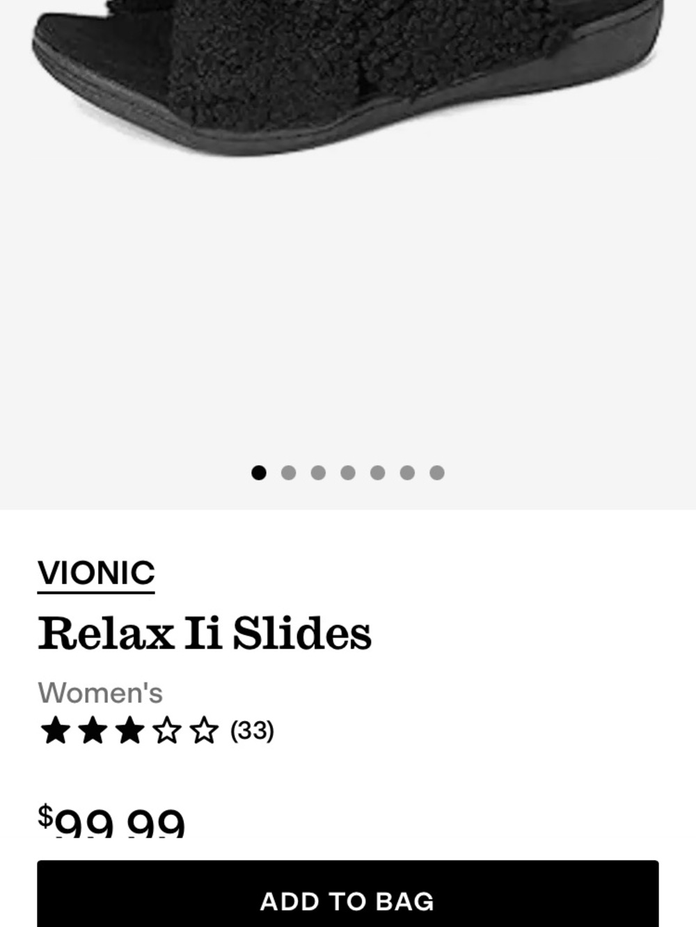 Vionic Relax Ii Slides in Black size 8